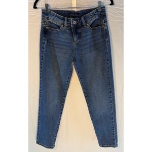 Talbots Simply Flattering Blue Ankle Jeans Womens 4P Stretch Denim